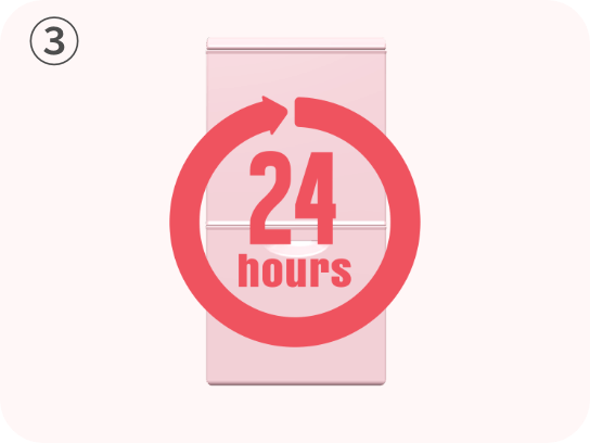 冷蔵庫に寝かせる絵